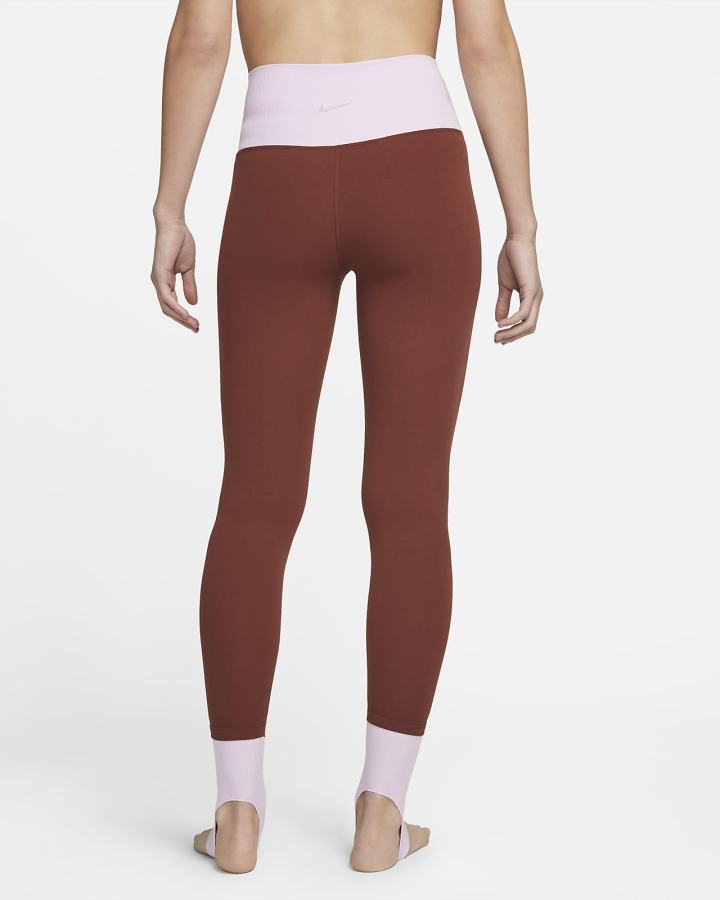 Leggins Nike Yoga Dri-FIT Luxe High-Waisted 7/8 Color-Block Mujer Marrones Gris | BYSLM-5694