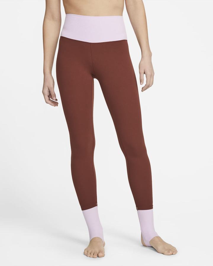 Leggins Nike Yoga Dri-FIT Luxe High-Waisted 7/8 Color-Block Mujer Marrones Gris | BYSLM-5694
