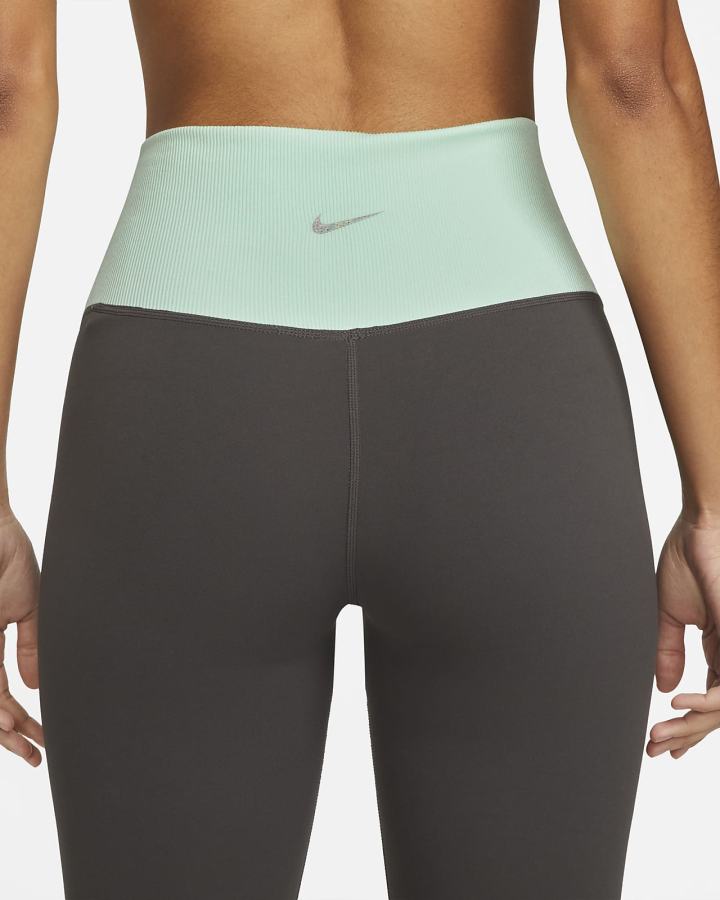 Leggins Nike Yoga Dri-FIT Luxe High-Waisted 7/8 Color-Block Mujer Gris Verde Menta Gris | WHZIP-1506