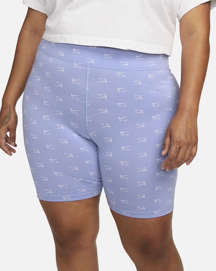 Pantalones Cortos Nike Air High-Waisted Bike (Plus Size) Mujer Moradas | JSUOY-7309