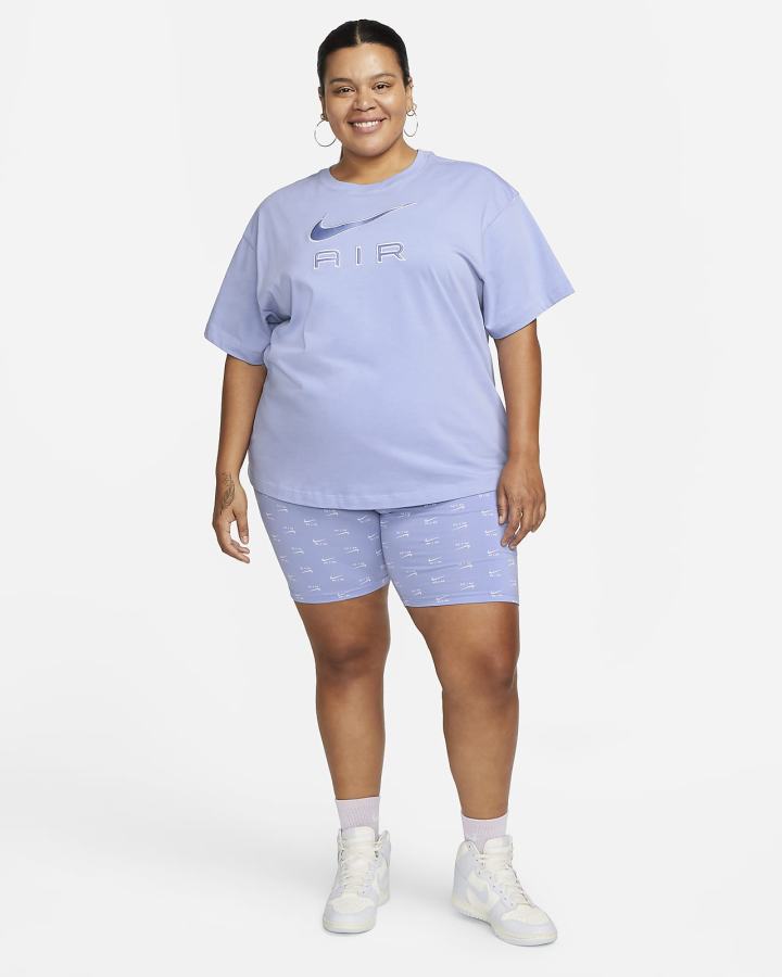 Pantalones Cortos Nike Air High-Waisted Bike (Plus Size) Mujer Moradas | JSUOY-7309