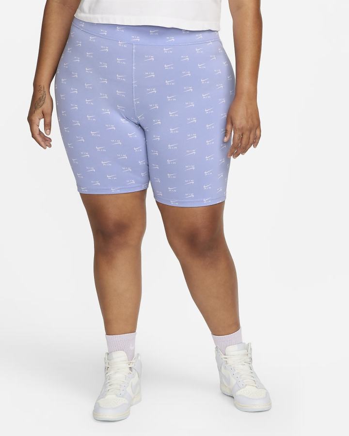 Pantalones Cortos Nike Air High-Waisted Bike (Plus Size) Mujer Moradas | JSUOY-7309