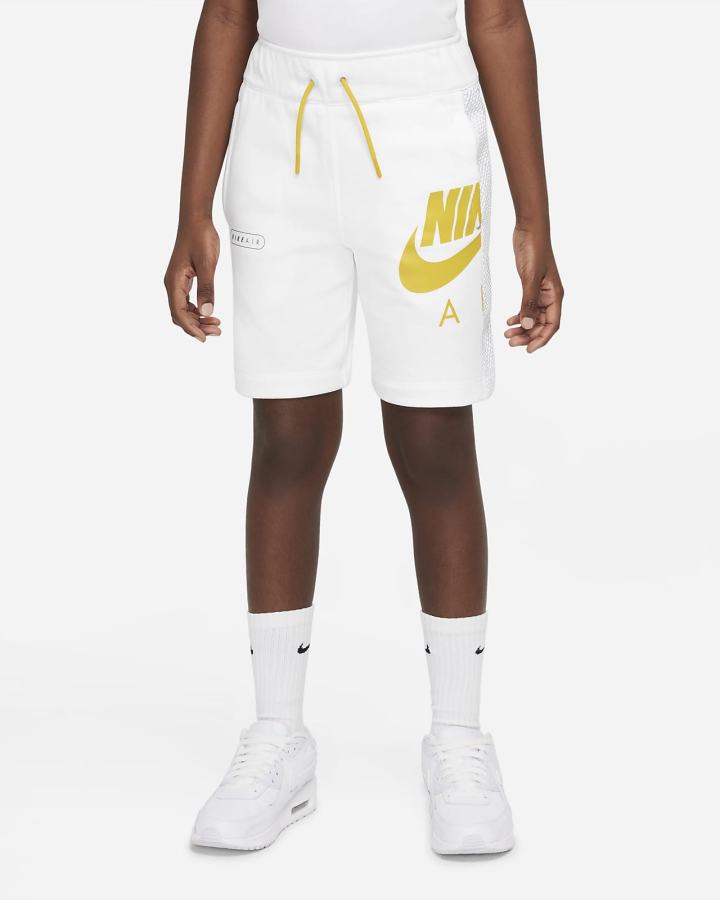 Pantalones Cortos Nike Air Kids French Terry Niño Blancas Gris | AFEPZ-0498