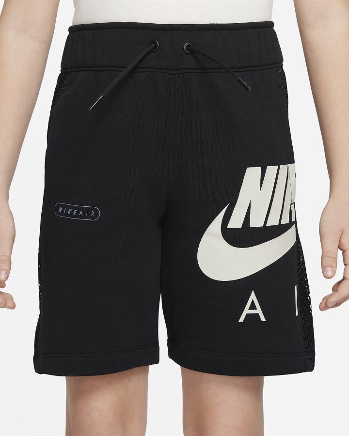 Pantalones Cortos Nike Air Kids French Terry Niño Negras Beige Claro | AKIVH-8479