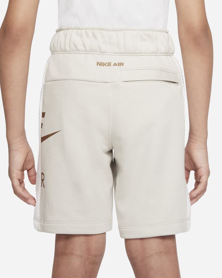Pantalones Cortos Nike Air Kids French Terry Niño Beige Claro Blancas Verde Menta | LOUNC-4256