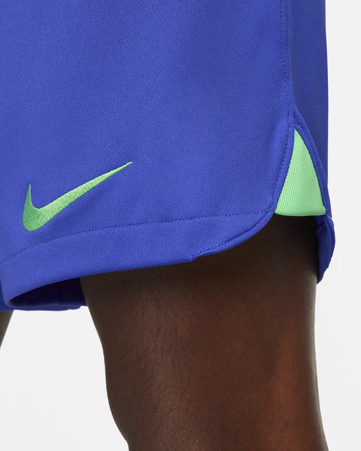 Pantalones Cortos Nike Brazil 2022/23 Stadium Home Dri-FIT Soccer Hombre Azules Verde | BFIJA-7204