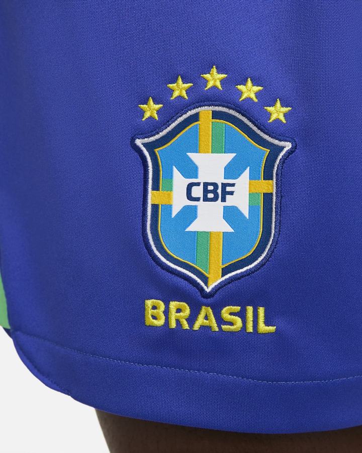 Pantalones Cortos Nike Brazil 2022/23 Stadium Home Dri-FIT Soccer Hombre Azules Verde | BFIJA-7204