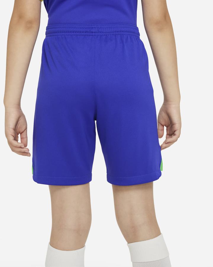 Pantalones Cortos Nike Brazil 2022/23 Stadium Home Kids Dri-FIT Soccer Niño Azules Verde | RIOKG-7820