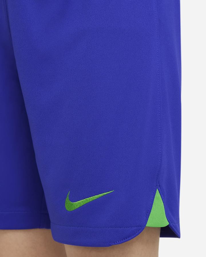 Pantalones Cortos Nike Brazil 2022/23 Stadium Home Kids Dri-FIT Soccer Niño Azules Verde | RIOKG-7820