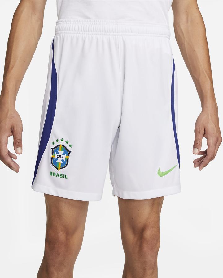 Pantalones Cortos Nike Brazil 2022/23 Stadium Away Dri-FIT Soccer Hombre Blancas Azules Verde | TNOLI-1953
