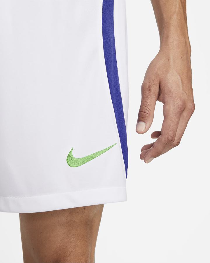 Pantalones Cortos Nike Brazil 2022/23 Stadium Away Dri-FIT Soccer Hombre Blancas Azules Verde | TNOLI-1953