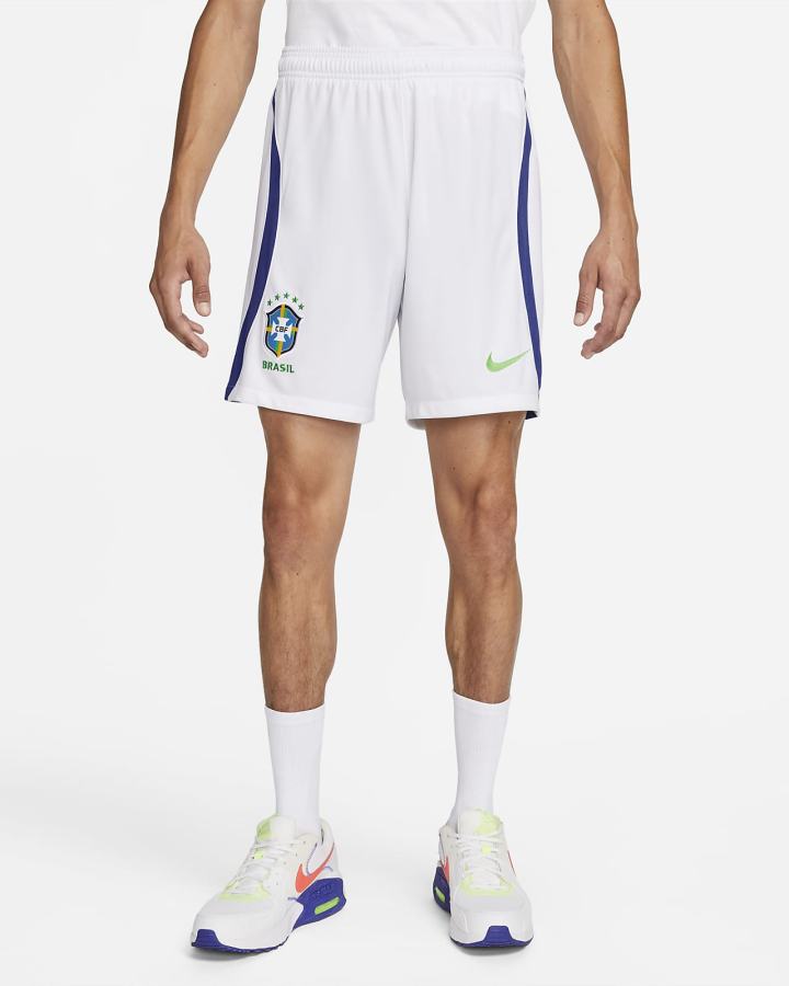 Pantalones Cortos Nike Brazil 2022/23 Stadium Away Dri-FIT Soccer Hombre Blancas Azules Verde | TNOLI-1953