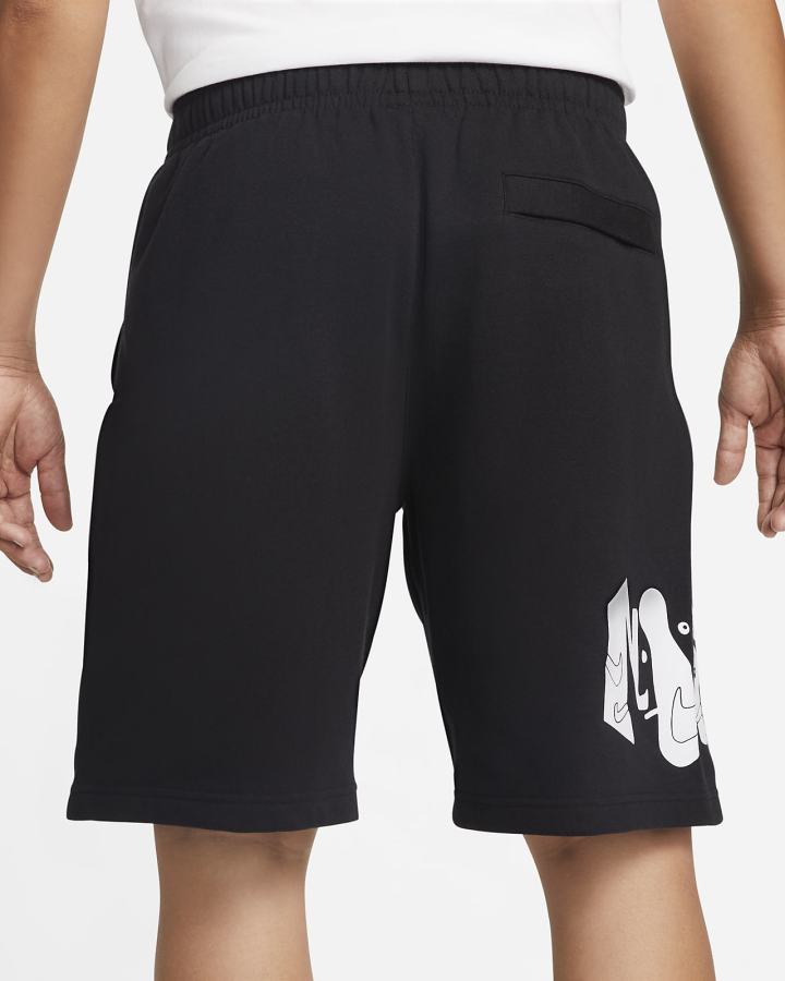 Pantalones Cortos Nike Club Fleece Estampadas Hombre Negras Rojas Claro | SHGER-5314