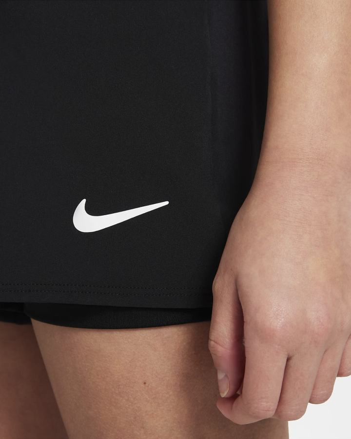 Pantalones Cortos Nike Court Dri-FIT Victory Kids Tennis Niña Negras Blancas | HOMZS-9135