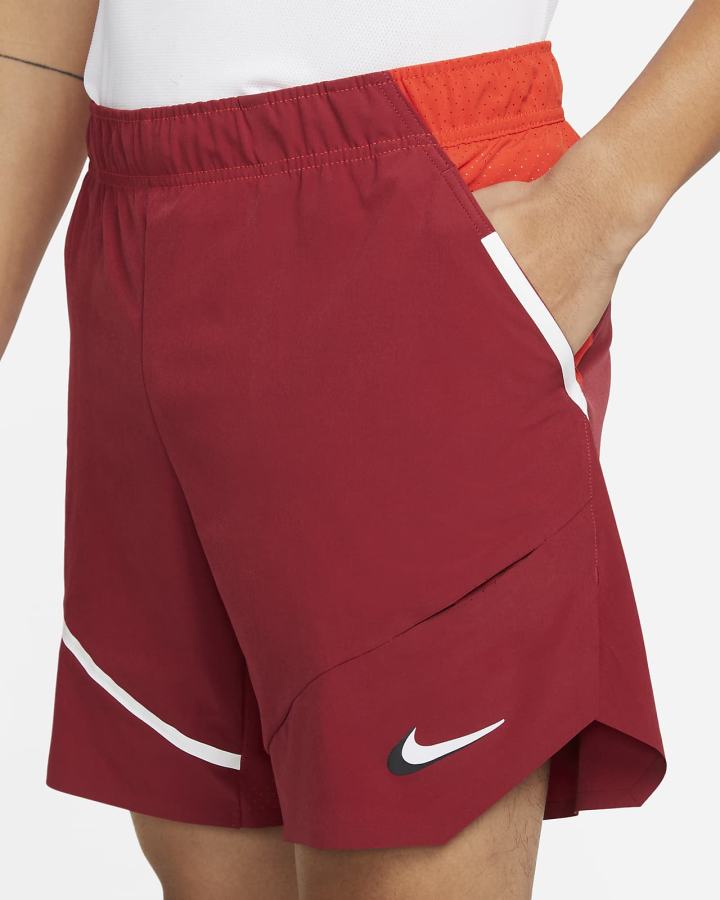 Pantalones Cortos Nike Court Slam Tennis Hombre Burdeos Rojas Blancas | DIXJN-6914