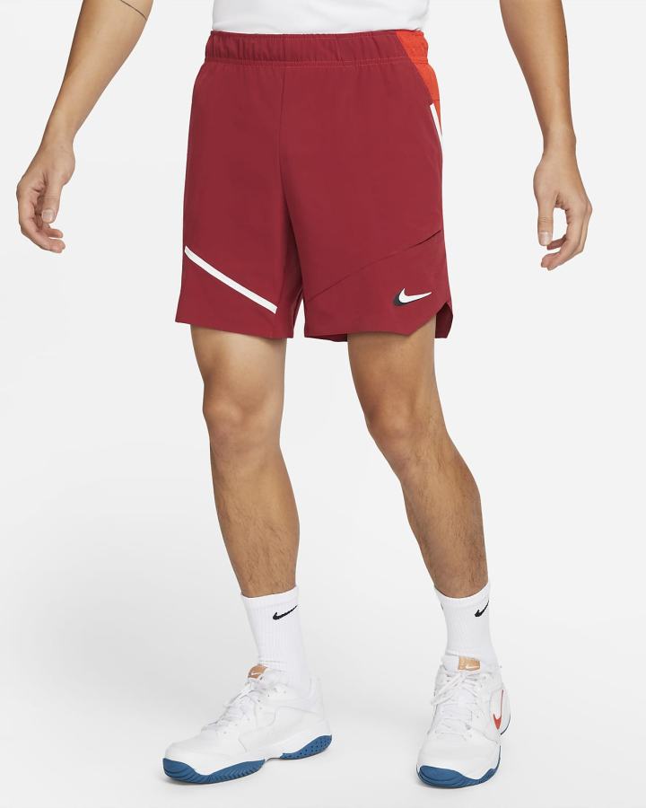 Pantalones Cortos Nike Court Slam Tennis Hombre Burdeos Rojas Blancas | DIXJN-6914