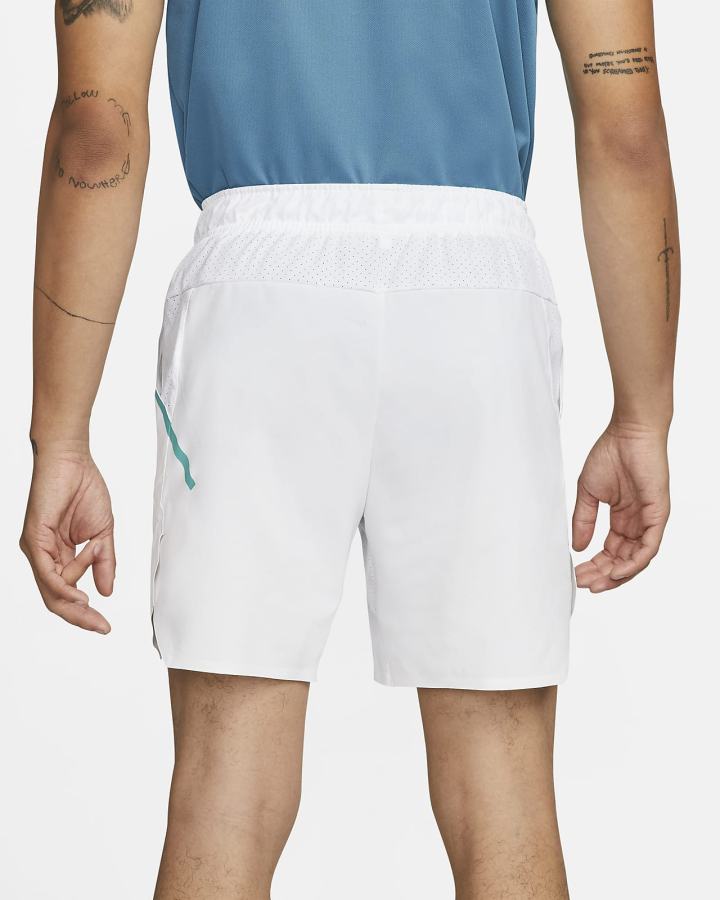 Pantalones Cortos Nike Court Slam Tennis Hombre Blancas Turquesa Negras | WLEPC-3581