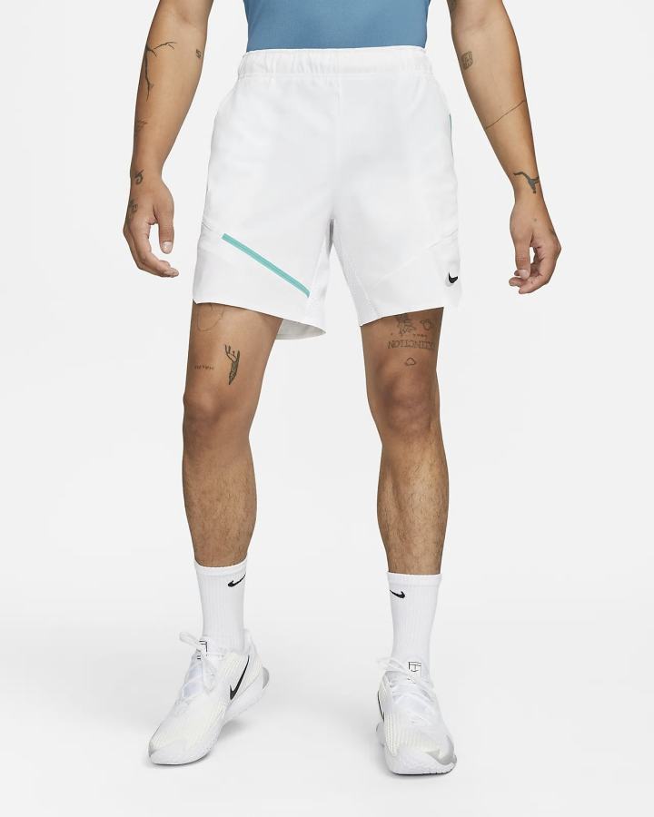 Pantalones Cortos Nike Court Slam Tennis Hombre Blancas Turquesa Negras | WLEPC-3581