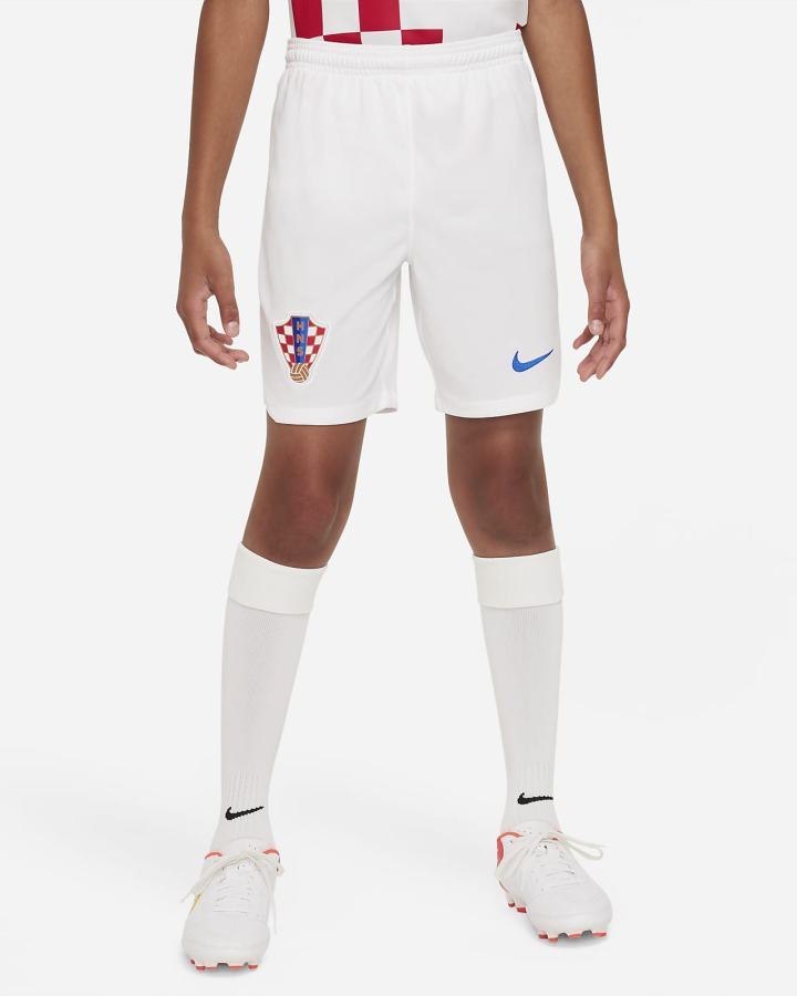 Pantalones Cortos Nike Croatia 2022/23 Stadium Home Kids Dri-FIT Soccer Niño Blancas Azules | SRAKG-8021