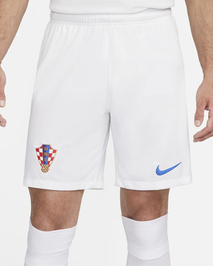 Pantalones Cortos Nike Croatia 2022/23 Stadium Home Dri-FIT Soccer Hombre Blancas Azules | ZLRGK-4019