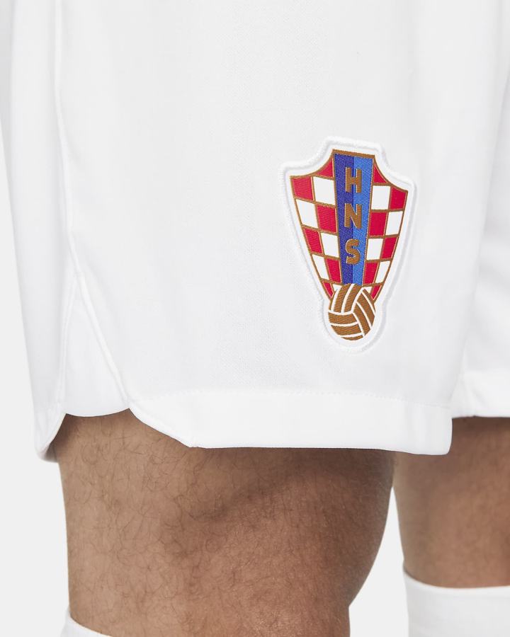 Pantalones Cortos Nike Croatia 2022/23 Stadium Home Dri-FIT Soccer Hombre Blancas Azules | ZLRGK-4019