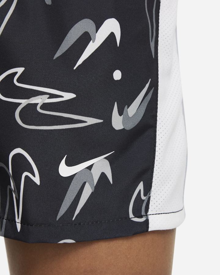 Pantalones Cortos Nike Dri-FIT 10K2 Kids Running Niña Negras Blancas Gris Claro | JTIYW-0793
