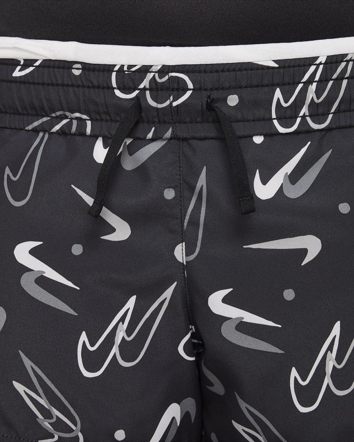 Pantalones Cortos Nike Dri-FIT 10K2 Kids Running Niña Negras Blancas Gris Claro | JTKOC-3845