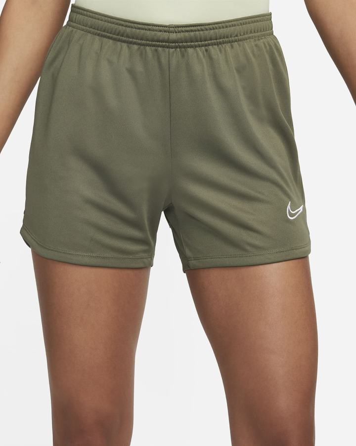 Pantalones Cortos Nike Dri-FIT Academy Knit Soccer Mujer Verde Oliva Blancas | ZJWQF-7349