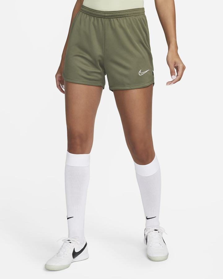 Pantalones Cortos Nike Dri-FIT Academy Knit Soccer Mujer Verde Oliva Blancas | ZJWQF-7349