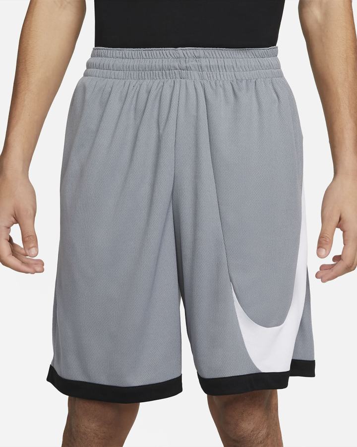 Pantalones Cortos Nike Dri-FIT Basketball Hombre Gris Negras Blancas | NXDFJ-2485