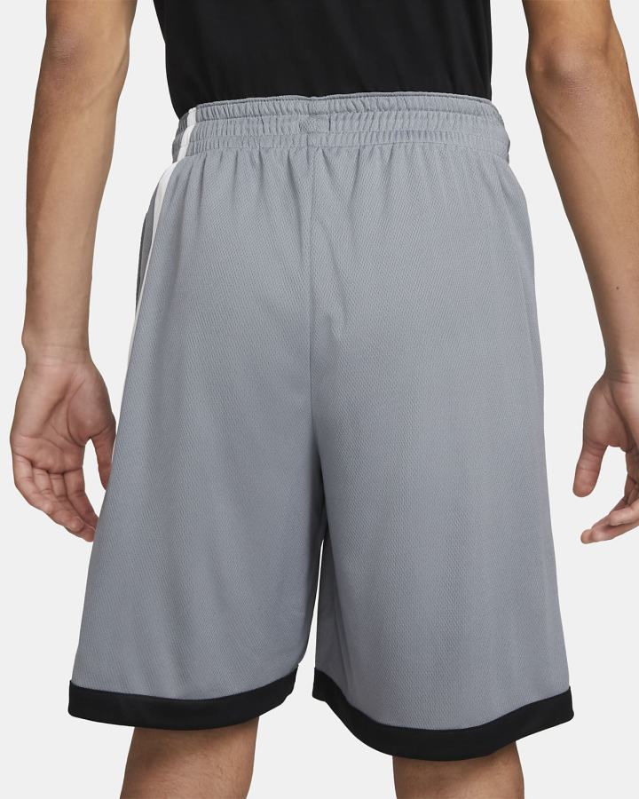 Pantalones Cortos Nike Dri-FIT Basketball Hombre Gris Negras Blancas | NXDFJ-2485