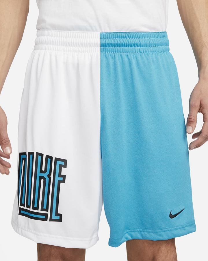Pantalones Cortos Nike Dri-FIT Basketball Hombre Blancas Azules Negras | ORYEP-7904