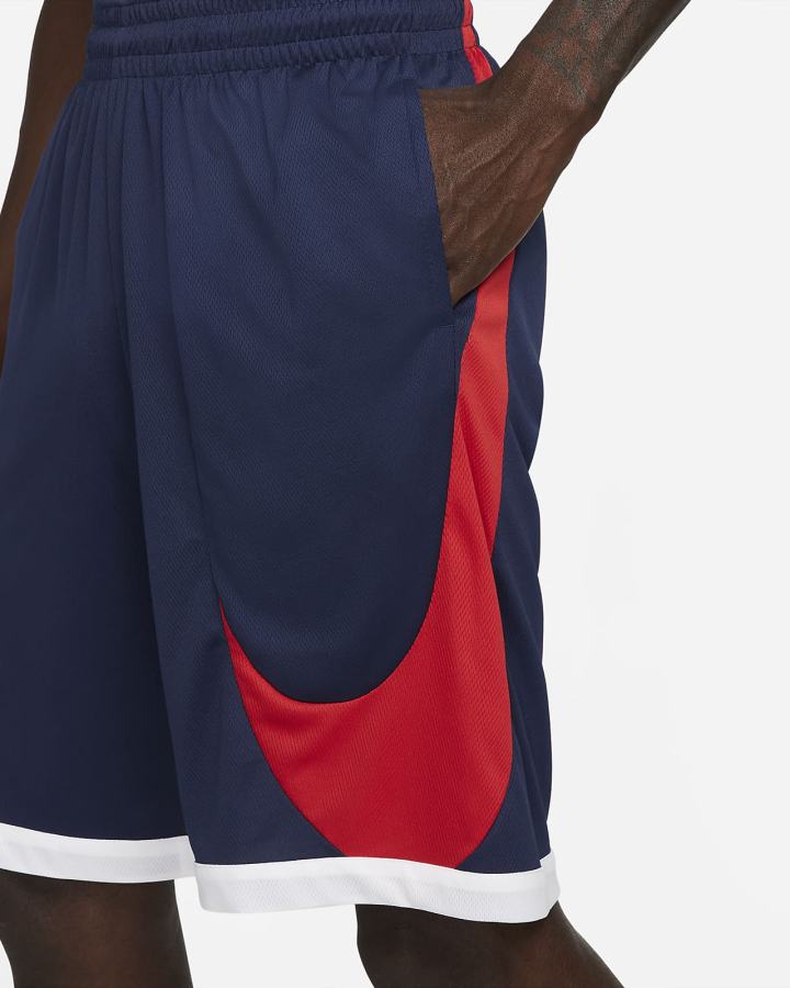Pantalones Cortos Nike Dri-FIT Basketball Hombre Azul Marino Blancas Rojas | TFGML-9167