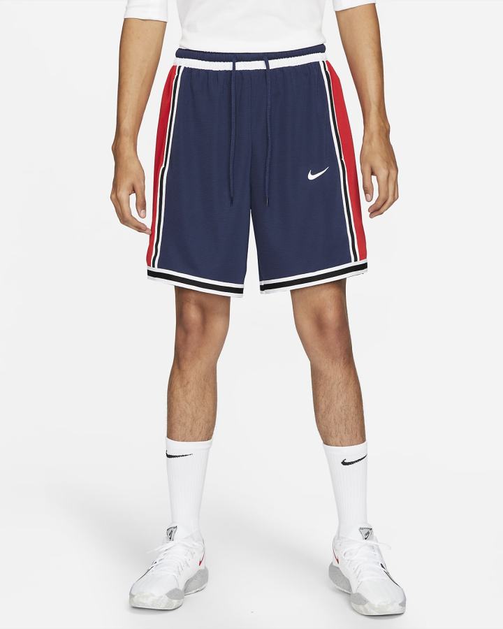 Pantalones Cortos Nike Dri-FIT DNA+ Basketball Hombre Azul Marino Rojas Blancas | AVUYJ-9046