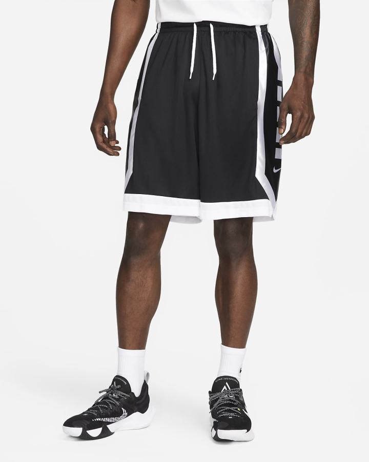 Pantalones Cortos Nike Dri-FIT Elite Basketball Hombre Negras Blancas | DRSQF-4538
