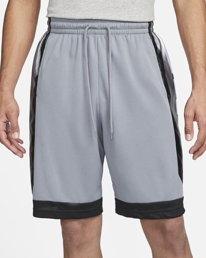 Pantalones Cortos Nike Dri-FIT Elite Basketball Hombre Gris Negras Blancas | FCZYJ-9143