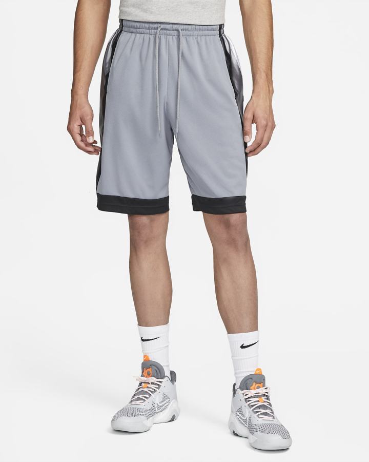 Pantalones Cortos Nike Dri-FIT Elite Basketball Hombre Gris Negras Blancas | FCZYJ-9143