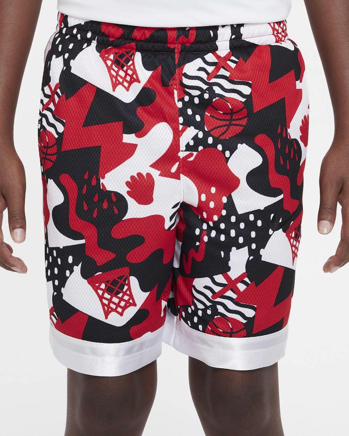 Pantalones Cortos Nike Dri-FIT Elite Kids Basketball (Extended Size) Niño Rojas Blancas Negras | IHTUK-9786