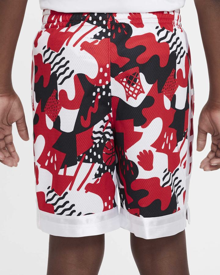 Pantalones Cortos Nike Dri-FIT Elite Kids Basketball (Extended Size) Niño Rojas Blancas Negras | IHTUK-9786