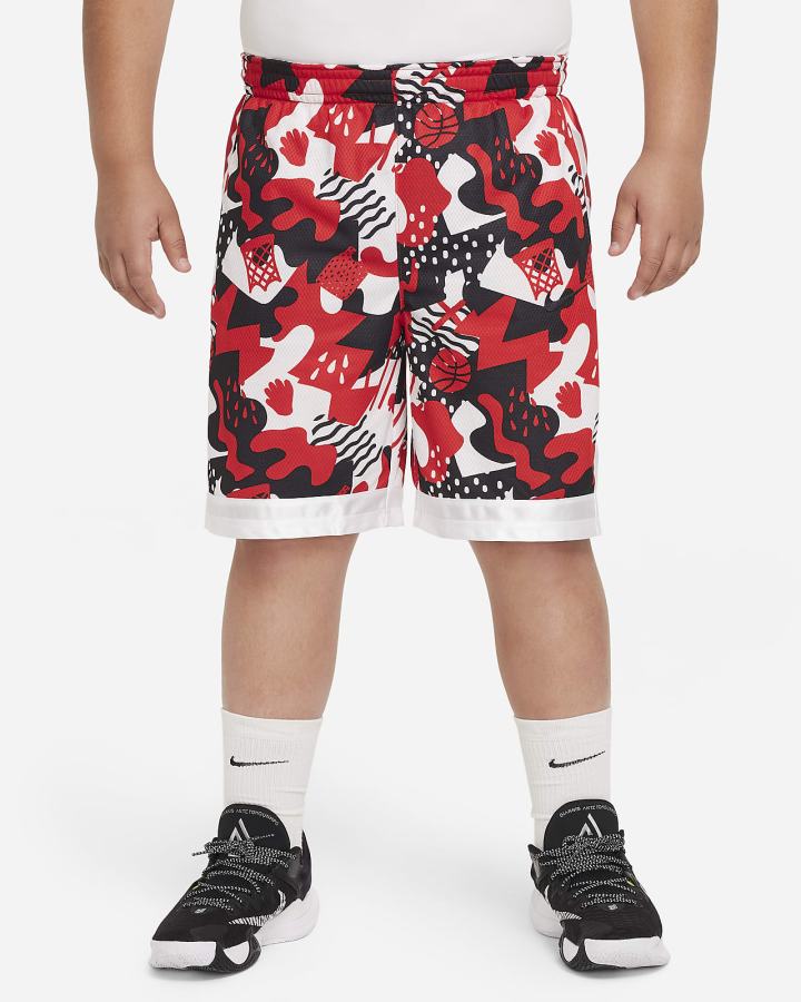 Pantalones Cortos Nike Dri-FIT Elite Kids Basketball (Extended Size) Niño Rojas Blancas Negras | VNAJF-9765