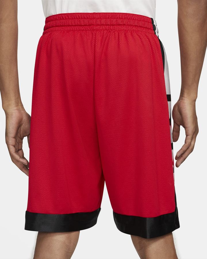 Pantalones Cortos Nike Dri-FIT Elite Stripe Basketball Hombre Rojas Negras Blancas | XIPNV-0463