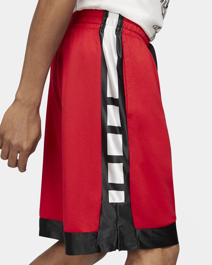 Pantalones Cortos Nike Dri-FIT Elite Stripe Basketball Hombre Rojas Negras Blancas | XIPNV-0463