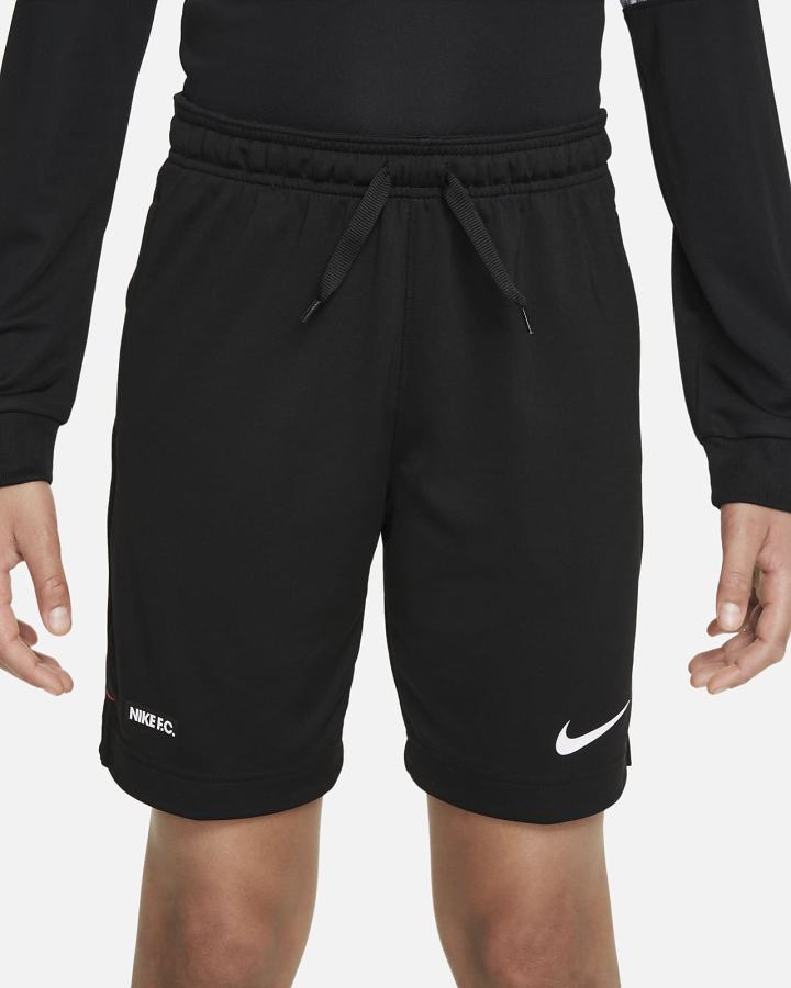 Pantalones Cortos Nike Dri-FIT F.C. Libero Kids Soccer Niño Negras Rojas Blancas | NEAFV-4297