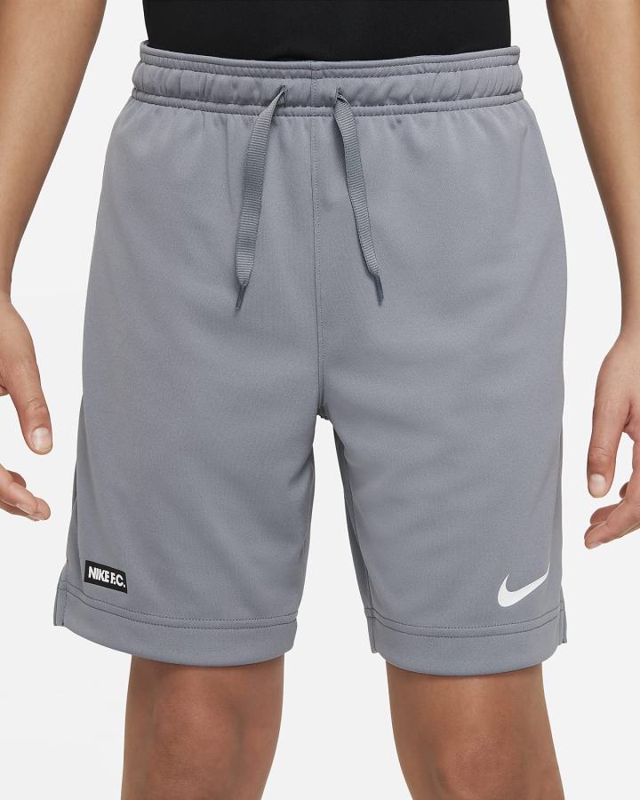 Pantalones Cortos Nike Dri-FIT F.C. Libero Kids Soccer Niña Gris Rojas Blancas | SGRID-5482