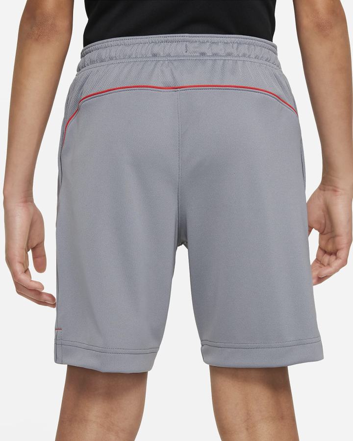 Pantalones Cortos Nike Dri-FIT F.C. Libero Kids Soccer Niña Gris Rojas Blancas | SGRID-5482