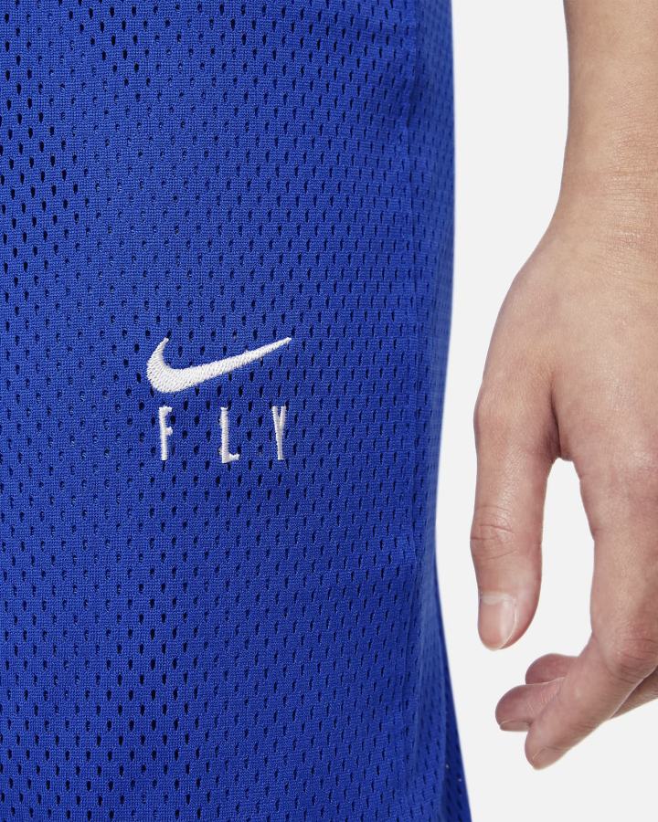 Pantalones Cortos Nike Dri-FIT Fly Essentials Kids Training (Extended Size) Niña Azul Real Blancas | AQHVJ-1538