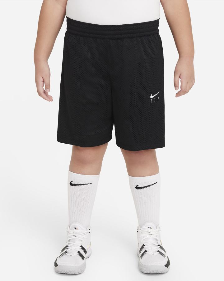 Pantalones Cortos Nike Dri-FIT Fly Essentials Kids Training (Extended Size) Niña Negras Blancas | KFGEB-7520