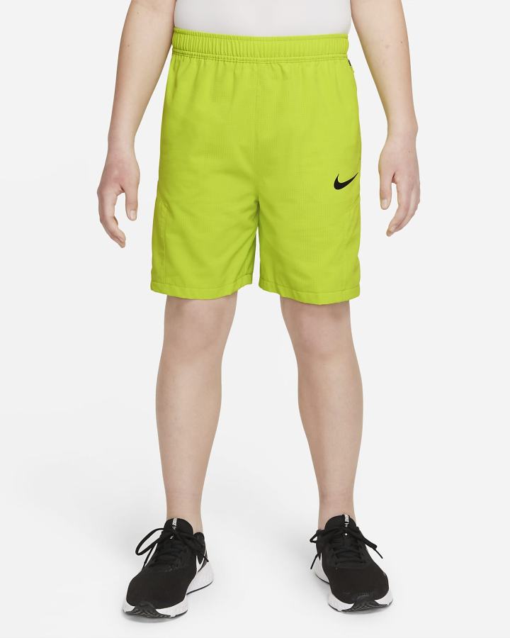 Pantalones Cortos Nike Dri-FIT Instacool Kids Training (Extended Size) Niño Verde Negras | BHCEN-1679