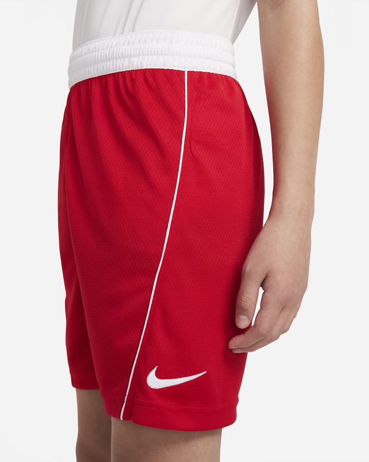 Pantalones Cortos Nike Dri-FIT Kids Basketball Niño Rojas Blancas | FRKXI-7481