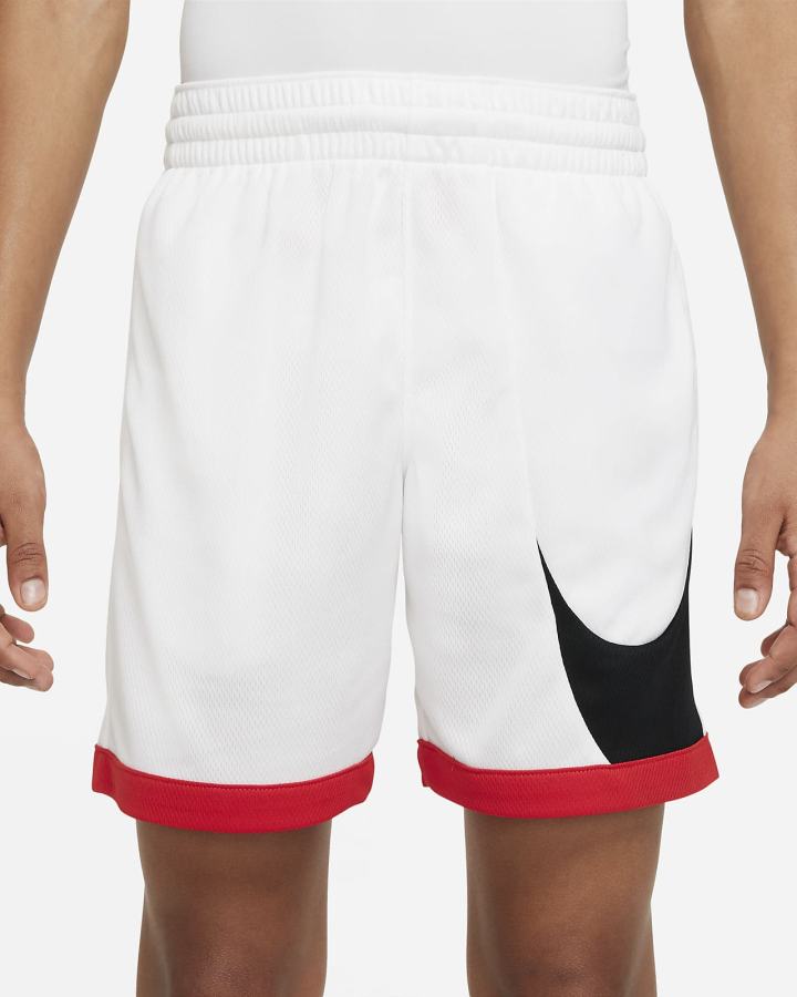 Pantalones Cortos Nike Dri-FIT Kids Basketball Niño Blancas Rojas Negras | LAIMC-1657